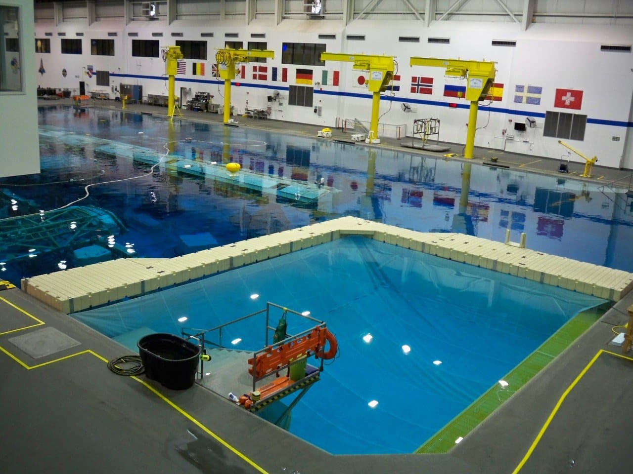 NASA-Space-Center-Training-Pool-Floating-Walkways